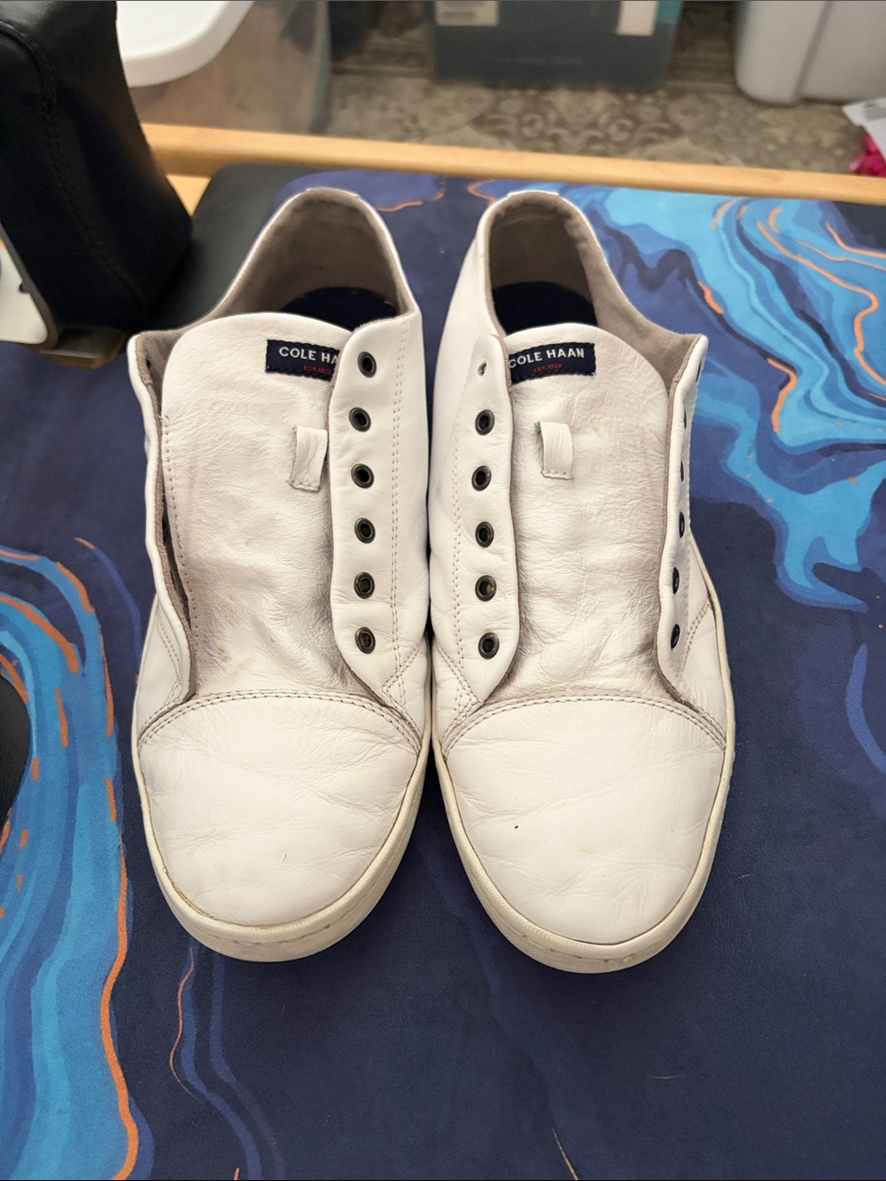 Cole Haan White Leather  Sneakers